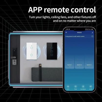Smart Light Switch US | WiFi & Bluetooth | Alexa & Google Home - Home Pulse