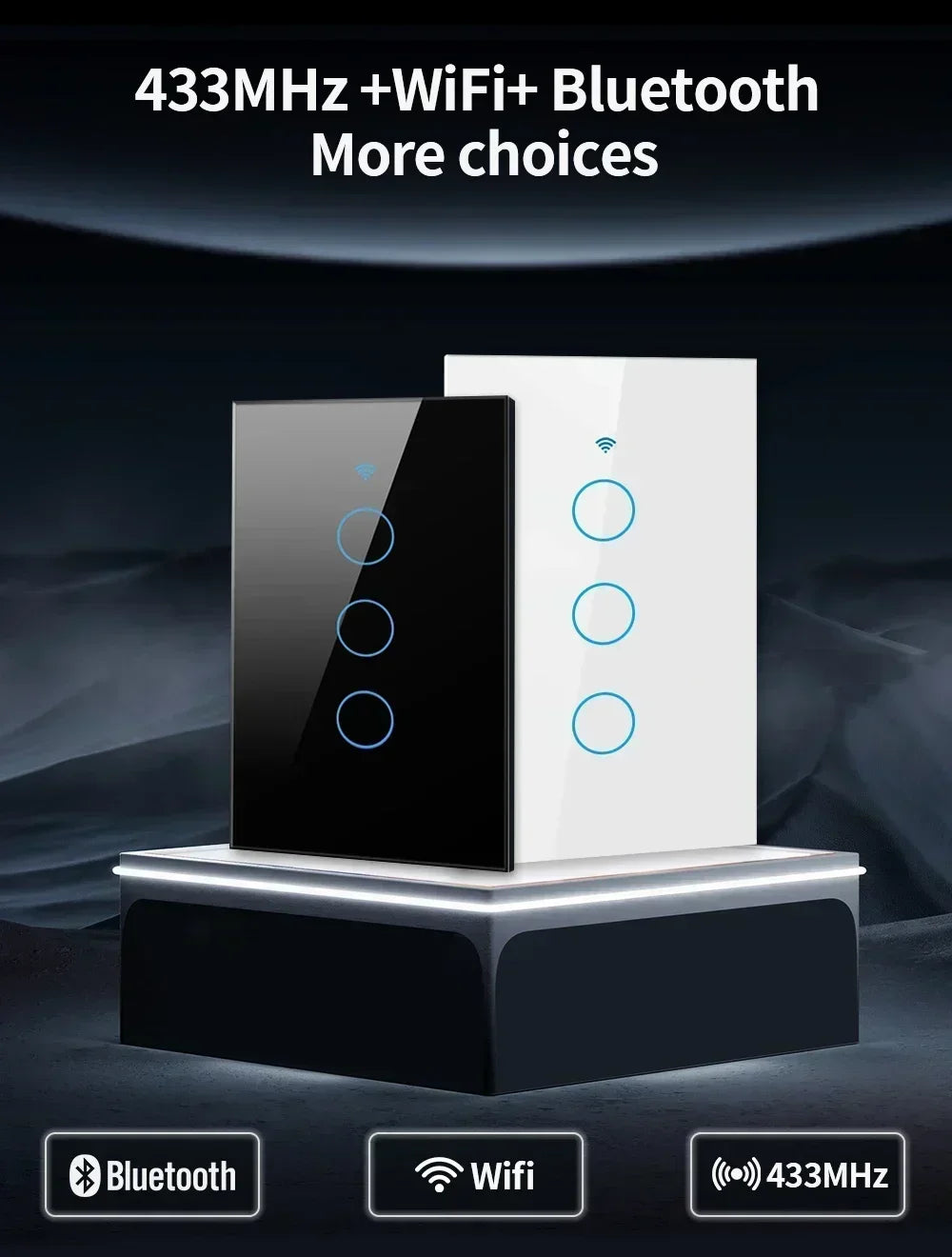 Smart Light Switch US | WiFi & Bluetooth | Alexa & Google Home - Home Pulse