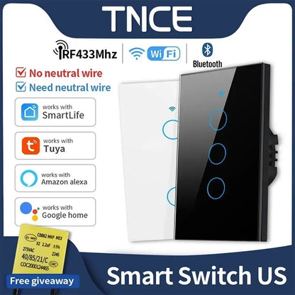 Smart Light Switch US | WiFi & Bluetooth | Alexa & Google Home - Home Pulse