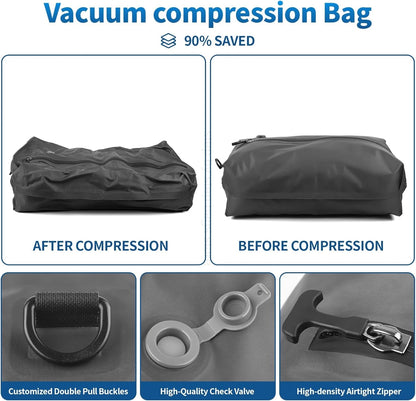 17L–34L Travel Vacuum Bag with Air Pump – Reusable Compression Storage Bag for Suitcases, Backpacks & Luggage – Space Saver Organizer