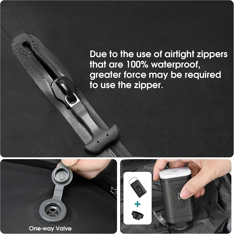 17L–34L Travel Vacuum Bag with Air Pump – Reusable Compression Storage Bag for Suitcases, Backpacks & Luggage – Space Saver Organizer