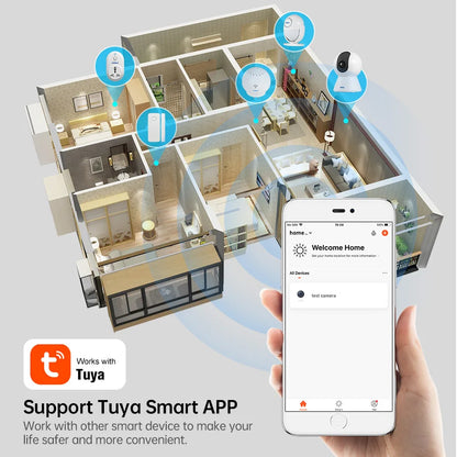 5MP 4K Tuya Mini WiFi Camera | Indoor Smart CCTV - Home Pulse