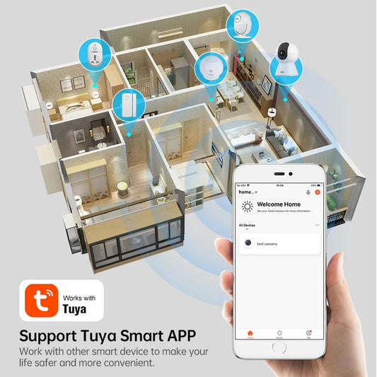 5MP 4K Tuya Mini WiFi Camera | Indoor Smart CCTV - Home Pulse