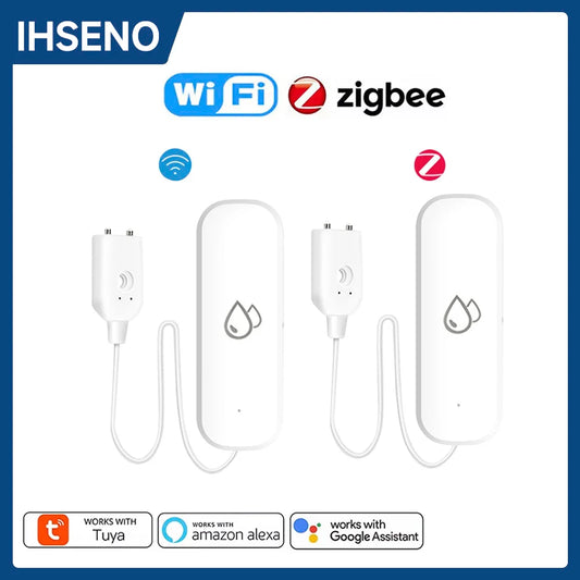 Tuya WiFi/Zigbee Water Leak Sensor | Smart Flood Detector with App Control - Home Pulse