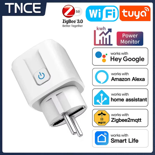 Smart WiFi Plug EU 16A/20A | Power Monitoring & Timer | Alexa & Google - Home Pulse