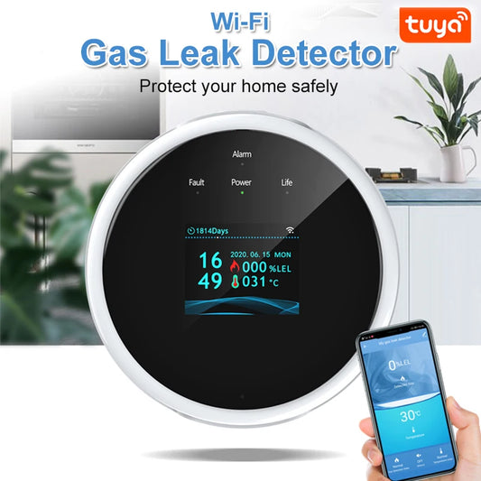 Tuya WiFi Gas Leak Detector | Smart Combustible Alarm - Home Pulse