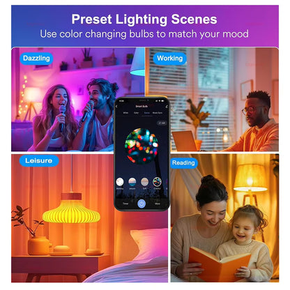 LED Bulb RGB E27 | WiFi & Bluetooth | Alexa & Google Home - Home Pulse