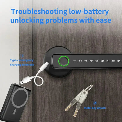 Smart Fingerprint Door Lock | Electronic Indoor Lock with App & Bluetooth Unlock - Home Pulse