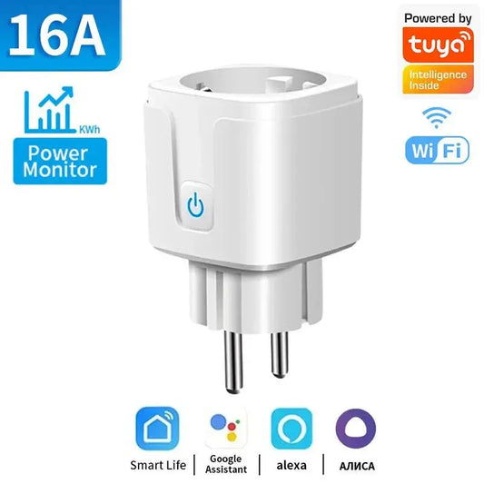 Smart WiFi Plug EU 16A/20A | Smart Socket with Power Monitoring Works with Alexa & Google - Home Pulse
