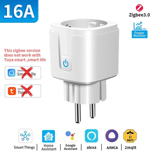 Smart WiFi Plug EU 16A/20A | Smart Socket with Power Monitoring Works with Alexa & Google - Home Pulse